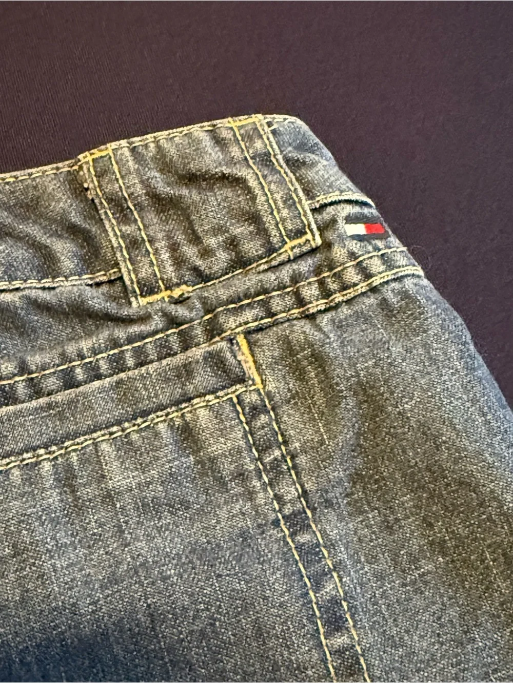 Tommy Hilfiger Denim Shorts Womens 12 Blue Jean Shorts Y2K 2000s Long Bermuda